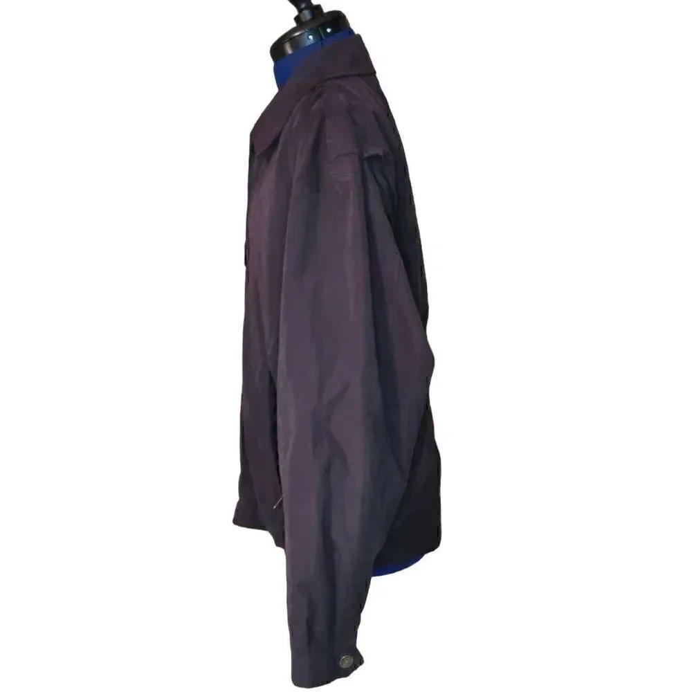 London Fog Men’s Auburn Zip-Front Golf Jacket Dark Brown Large